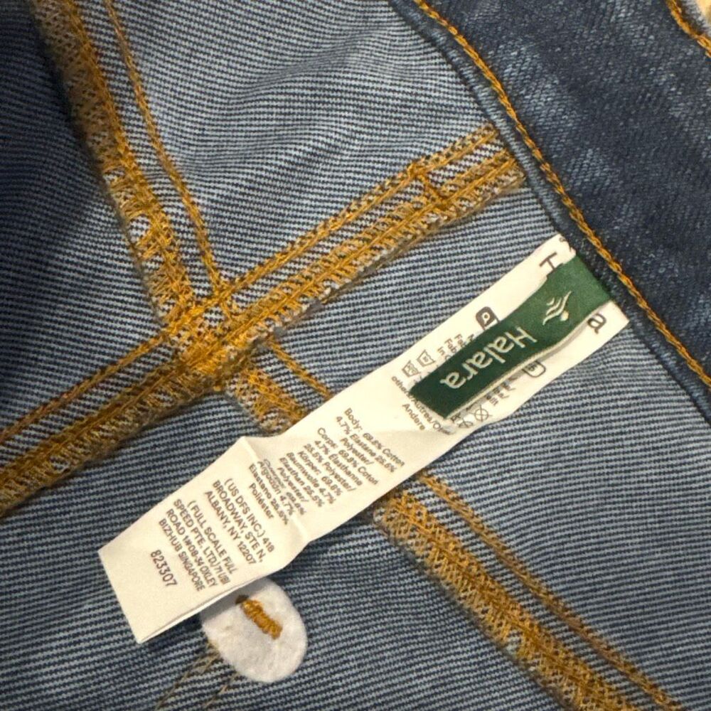 Halara High Waisted Pockets Washed Casual Wide Leg Jeans size Large - Picture 2 of 4